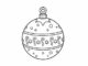 Desenhos de Bola de Natal para colorir