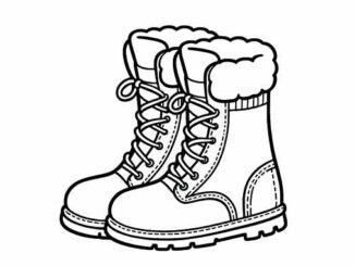 Desenhos de Bota do Papai Noel para pintar