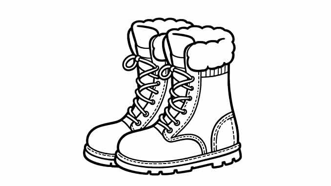 Desenhos de Bota do Papai Noel para pintar