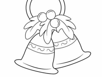 Desenhos de Sino de Natal para pintar