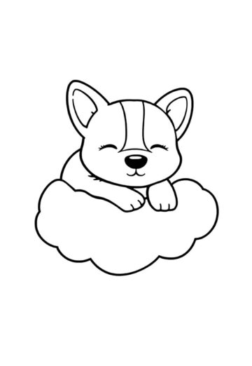 Desenho de Cachorro Kawaii