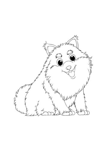 Desenho de Cachorro Kawaii