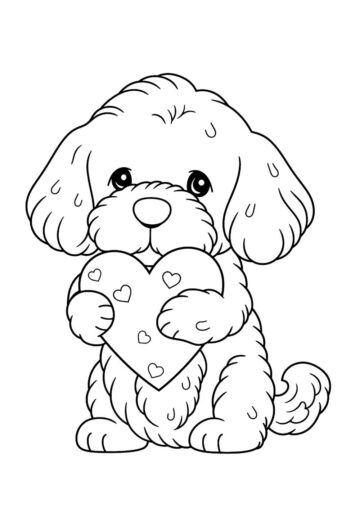 Desenho de Cachorro Kawaii