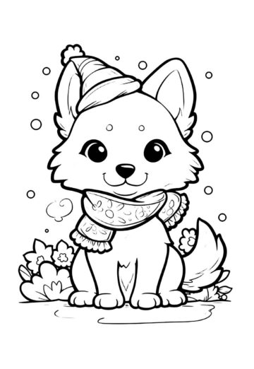 Desenho de Cachorro Kawaii
