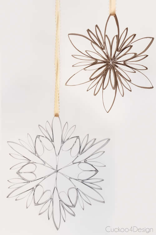 Enfeite com Rolo de Papel Higiênico para Natal