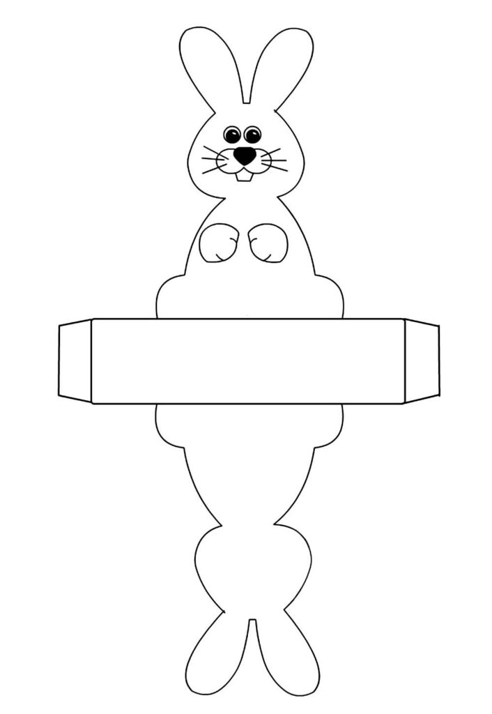 Molde de Caixa de Coelhinho de Páscoa