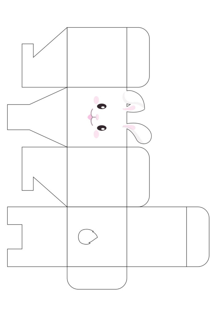 Molde de Caixa de Coelho