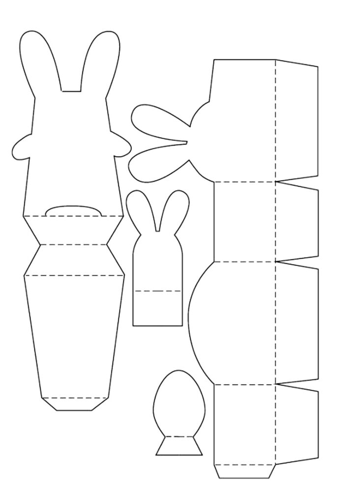 Moldes de Caixa de Coelho