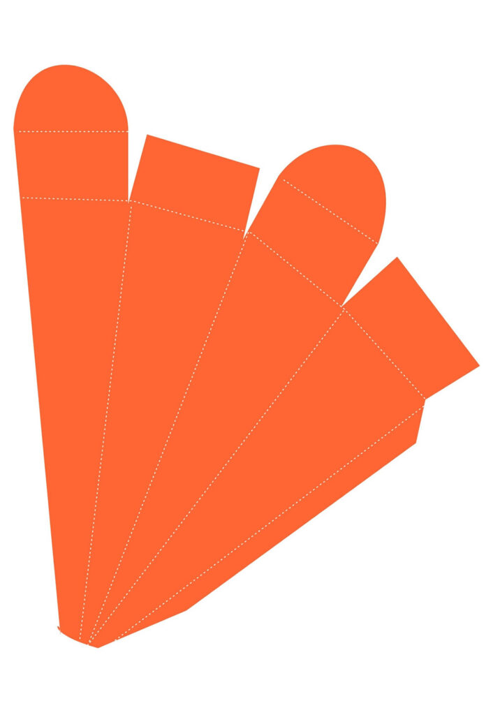 Molde Colorido de Caixinha Cenoura