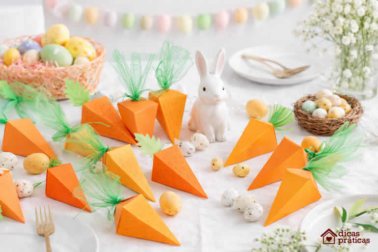 Moldes de Caixinhas Cenoura para Imprimir