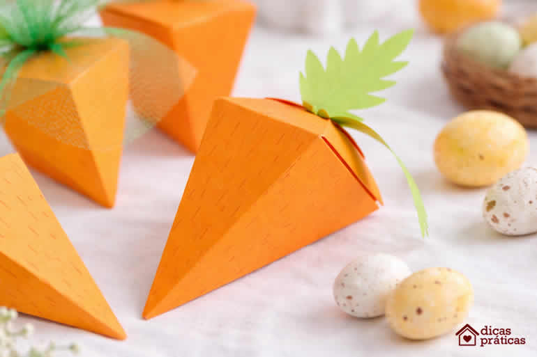 Moldes de Caixa Cenoura para Imprimir