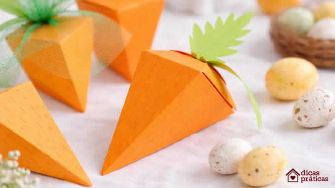 Molde de Caixa Cenoura para Imprimir