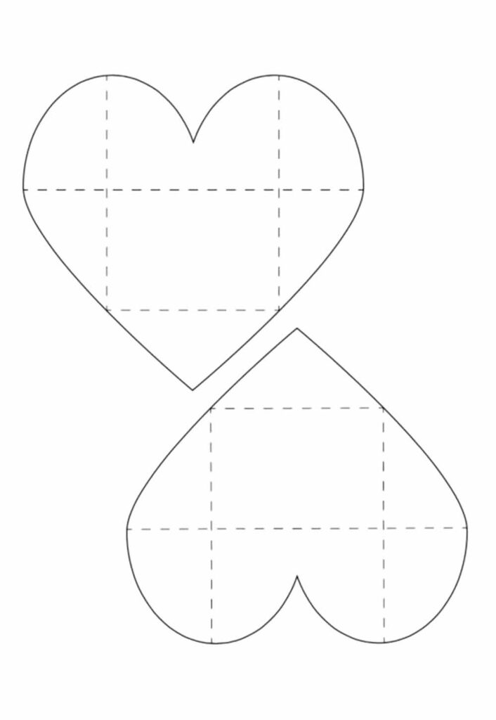 Molde de Cartão Coração