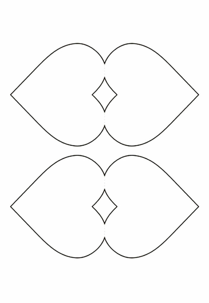 Molde de Cartão Coração