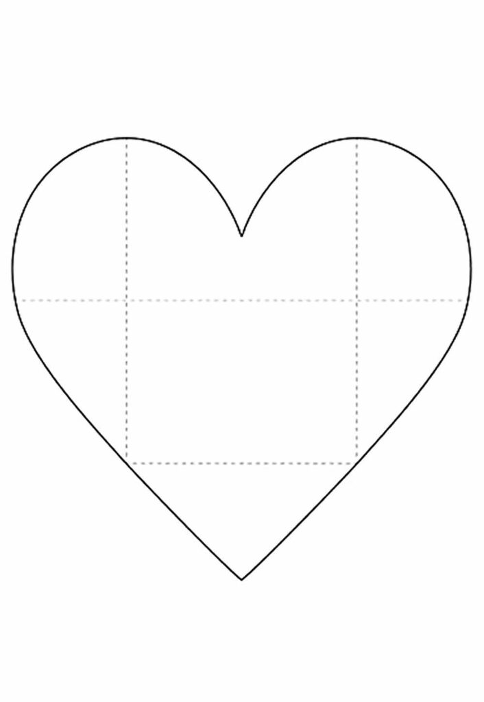 Molde de Cartão Coração