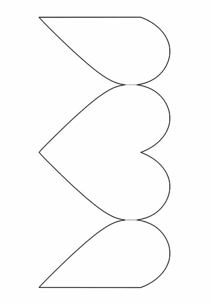 Molde de Cartão Coração