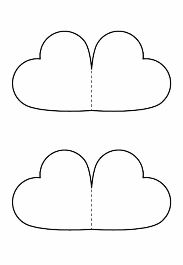Molde de Cartão Coração
