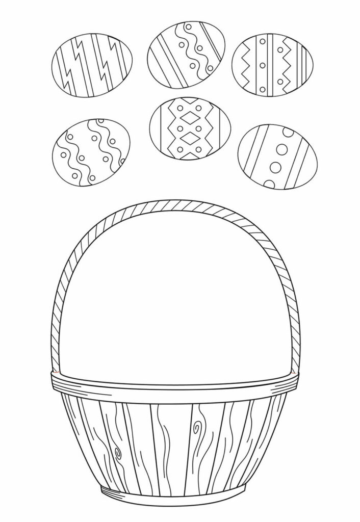 Molde de Cestinha de Páscoa