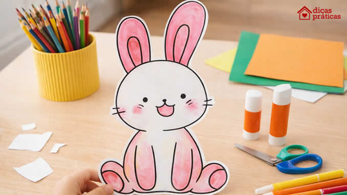 Coelhos para atividades educativas fáceis
