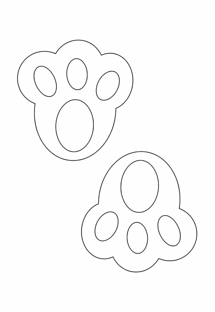 Molde de Pata de Coelho para Imprimir