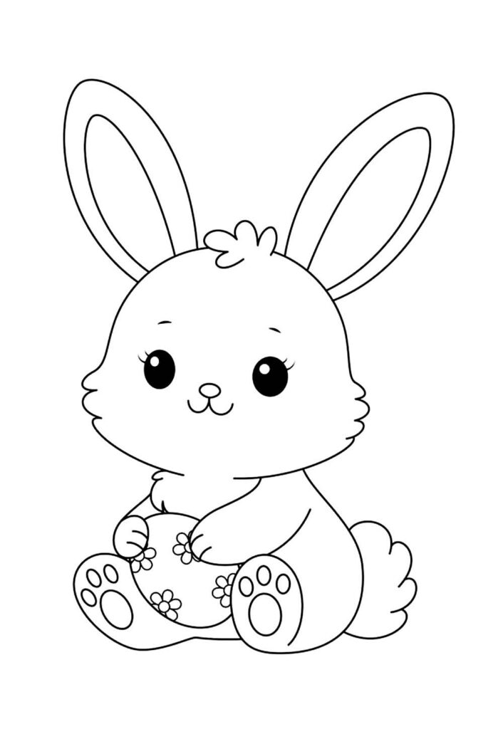 Molde de Coelho para Colorir