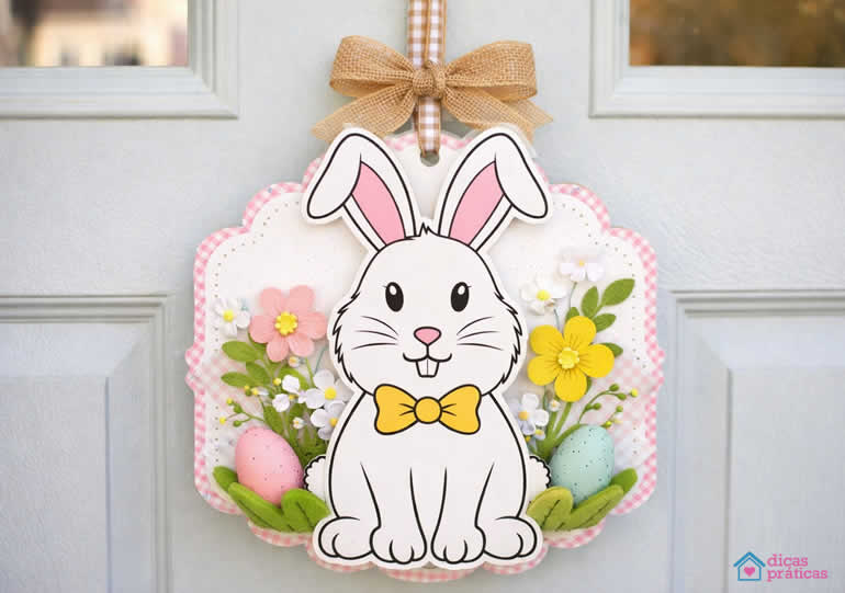 Molde de Coelho para Porta da Casa