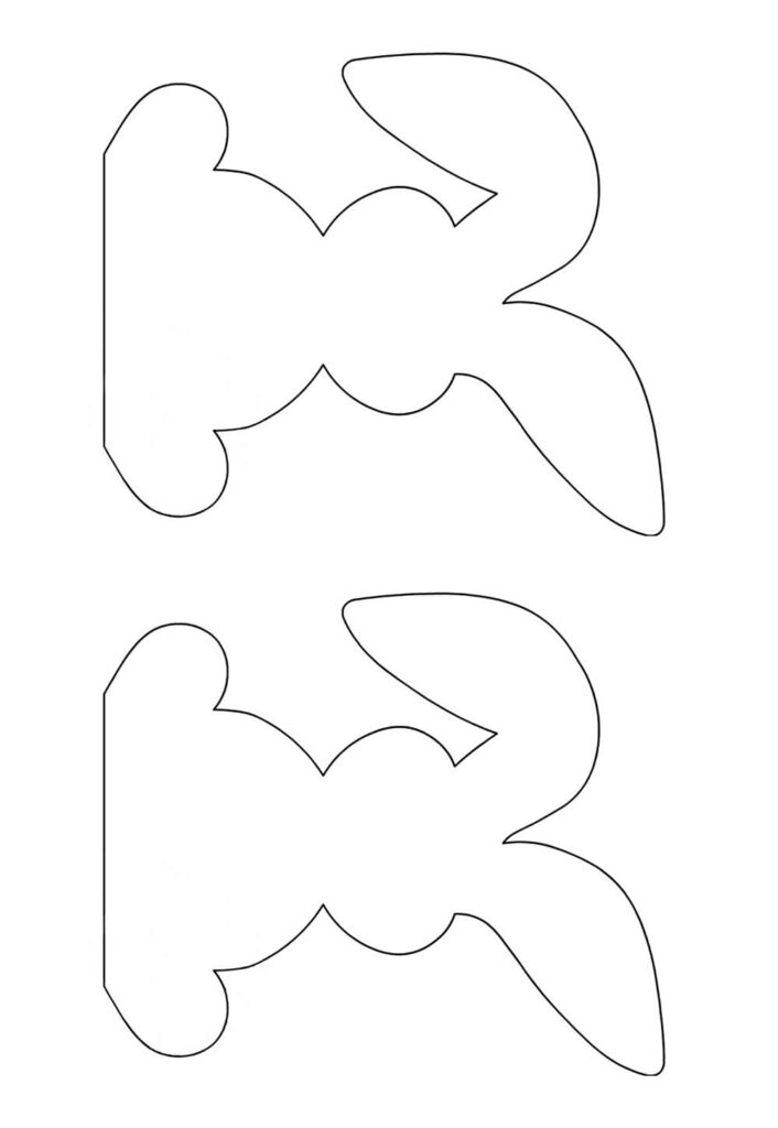 Molde de Coelhos Sentados