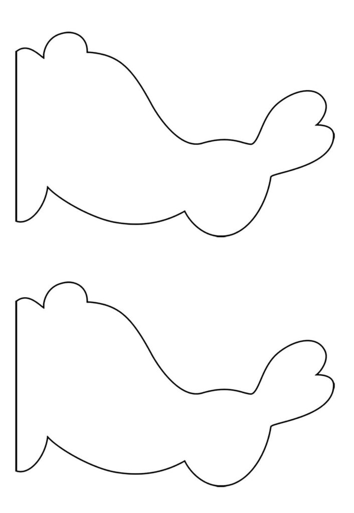 Molde de Coelhos Sentados