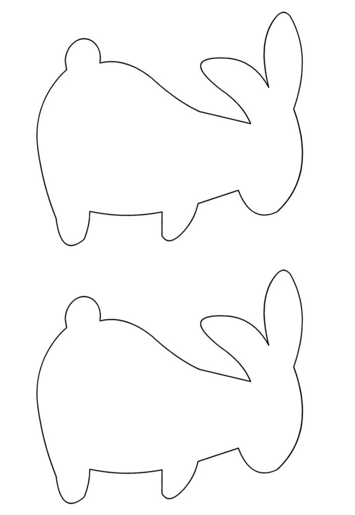 Molde de Coelhos Sentados