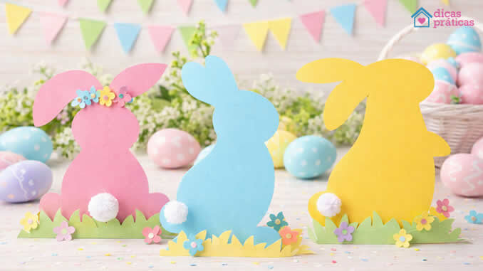 Moldes de Coelho Sentado para Imprimir