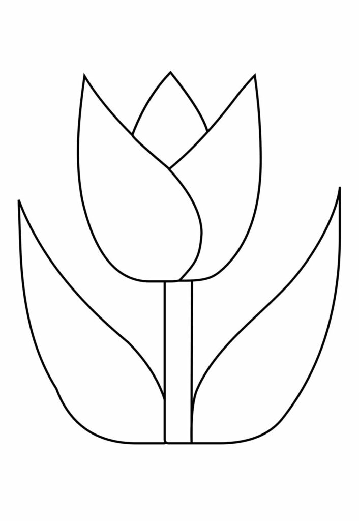 Molde de Flor - Tulipa