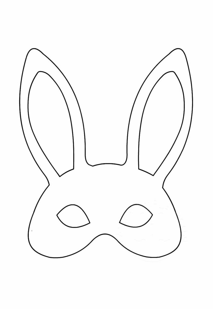 Molde de Máscara de Coelho