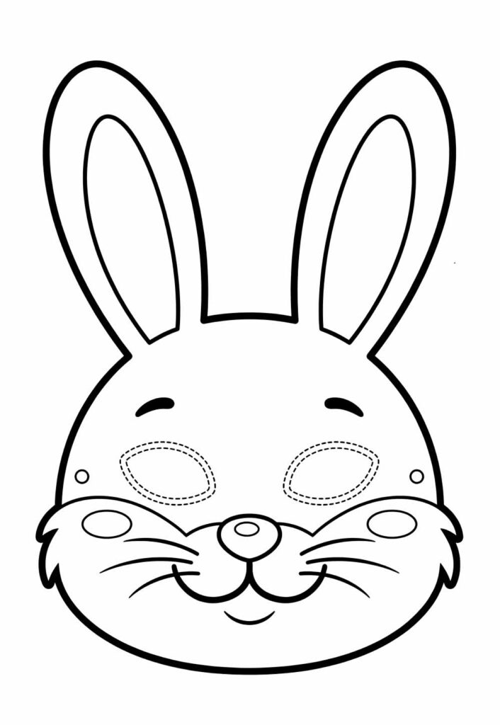 Máscara de Coelho - Molde