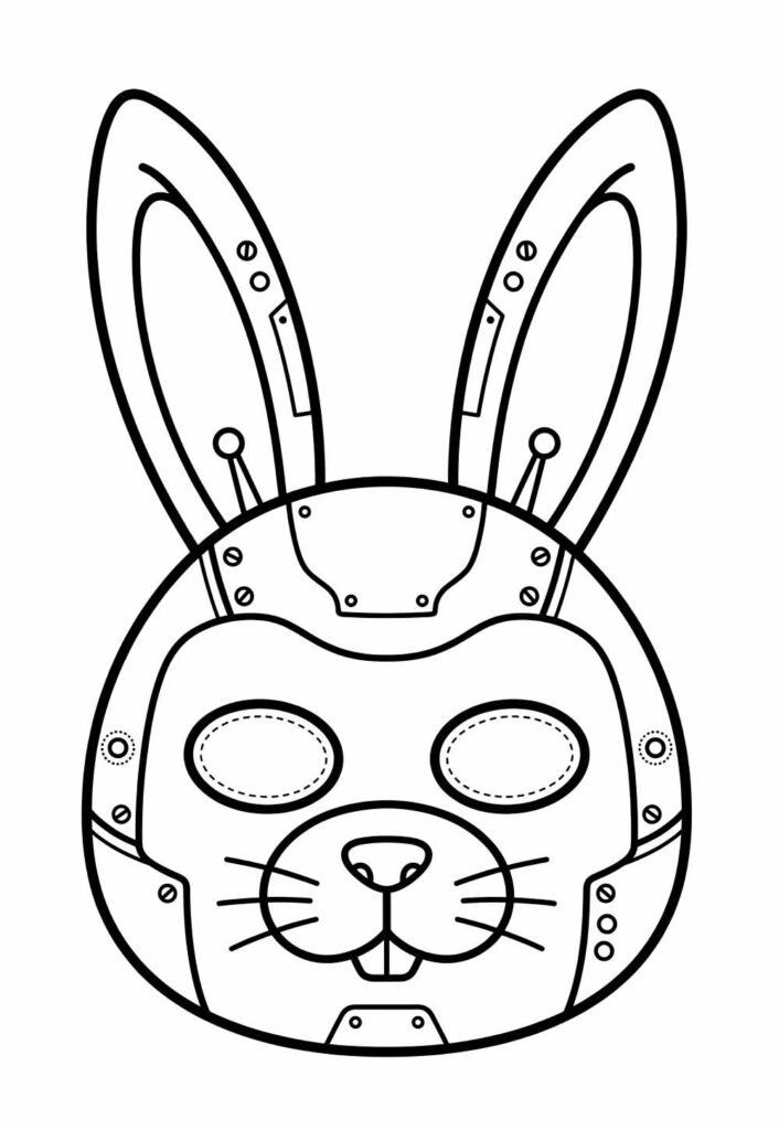 Máscara de Coelho Robô