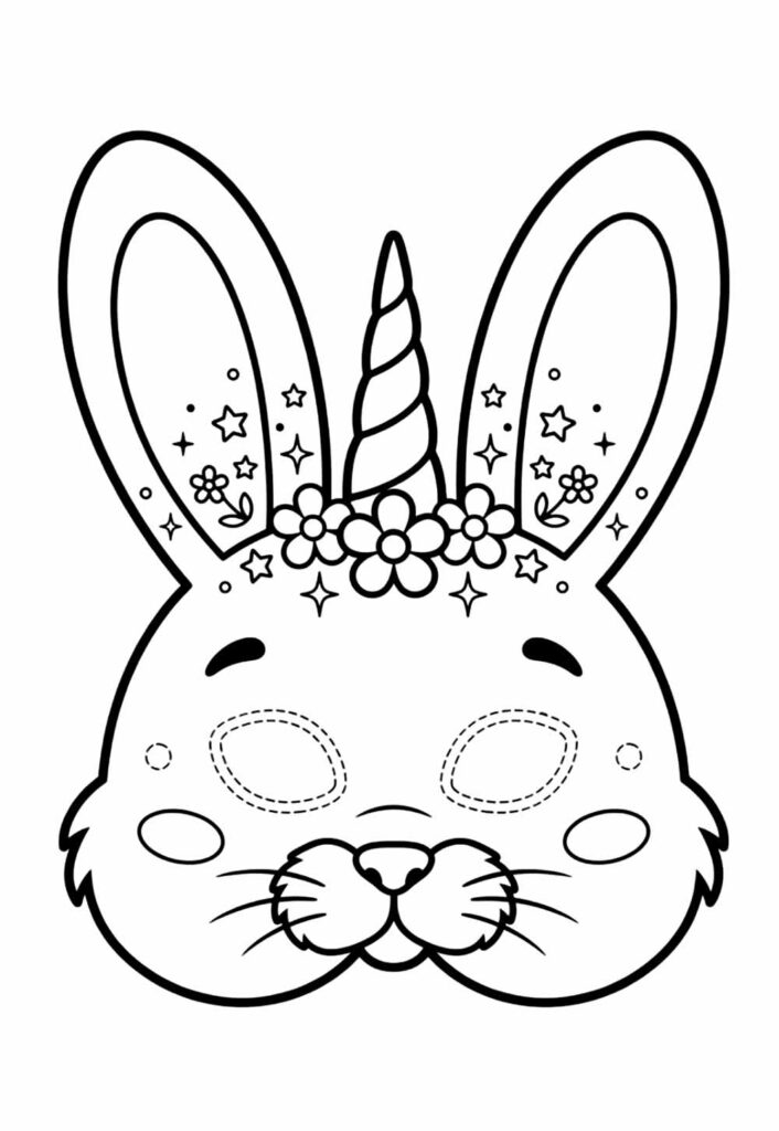 Máscara de Coelho - Molde