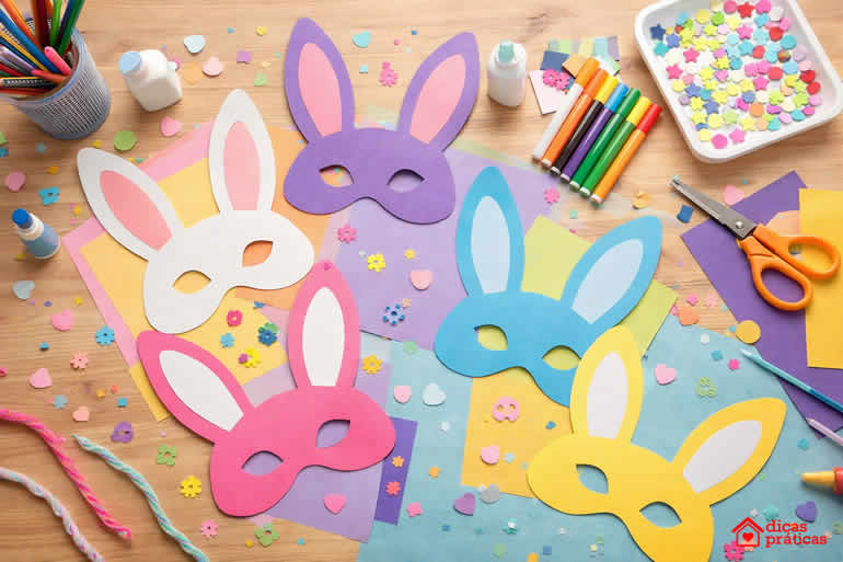 Molde de Máscara de Coelho