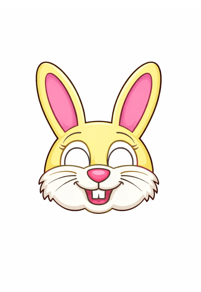 Molde Colorido de Rosto de Coelhinho