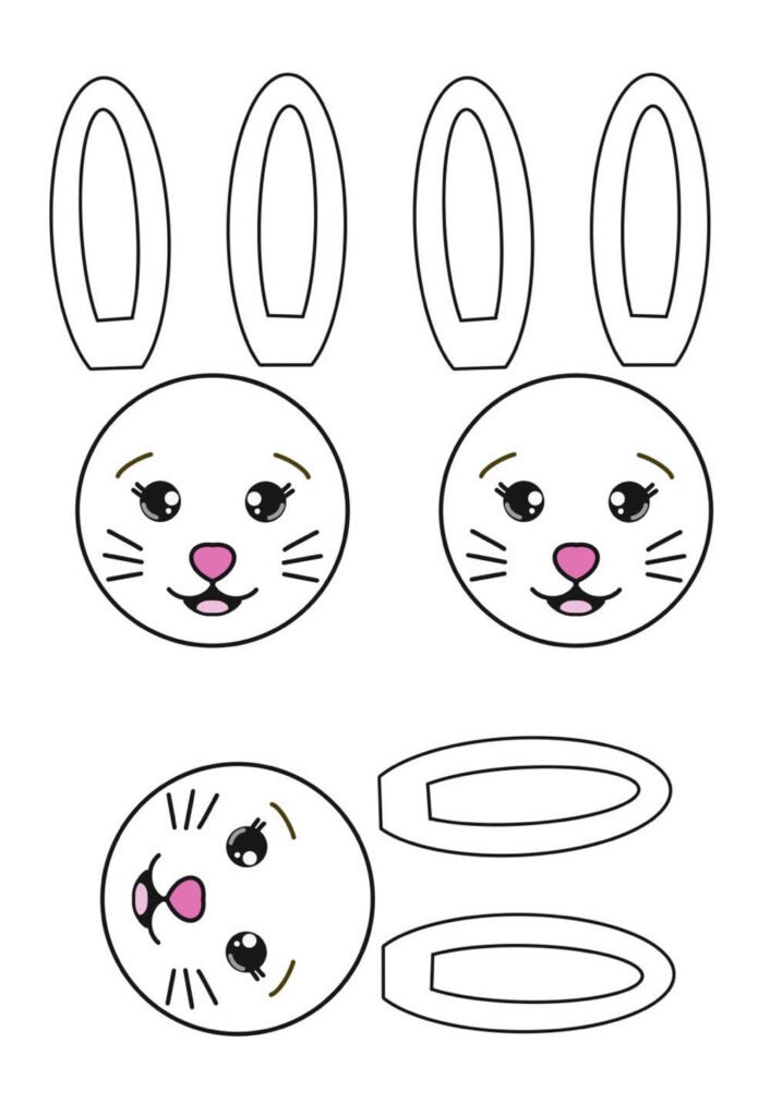 Molde de rosto de coelhnihos