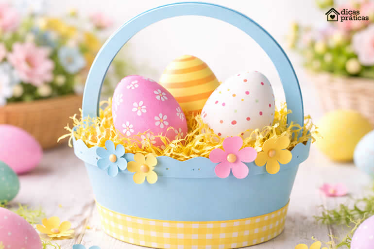 Cestinha de Páscoa para Imprimir