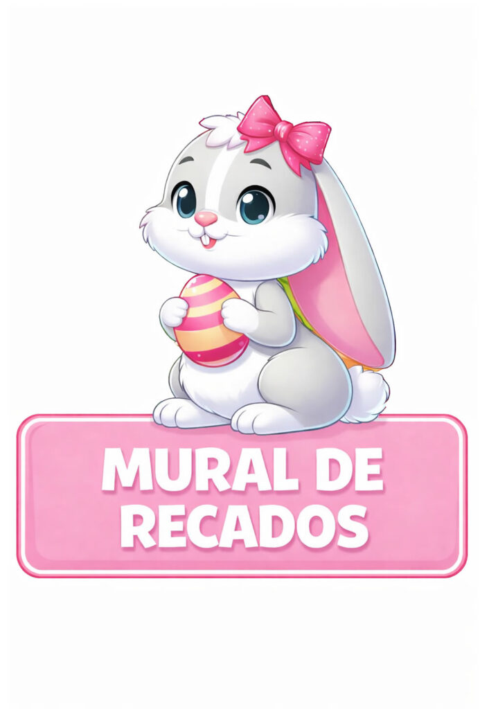 Placa de Páscoa - Mural de Recados