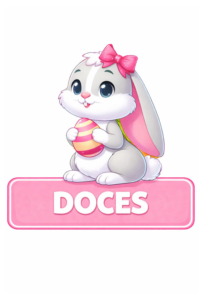 Plaquinha de Páscoa - Doces