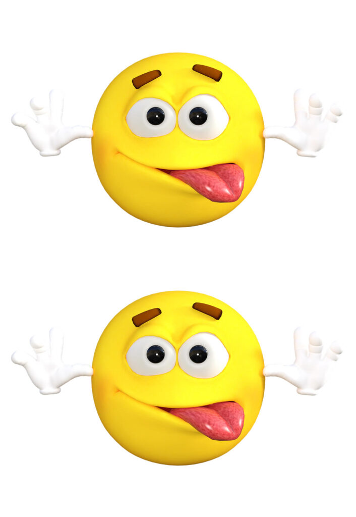 Molde de Emoji dando Língua