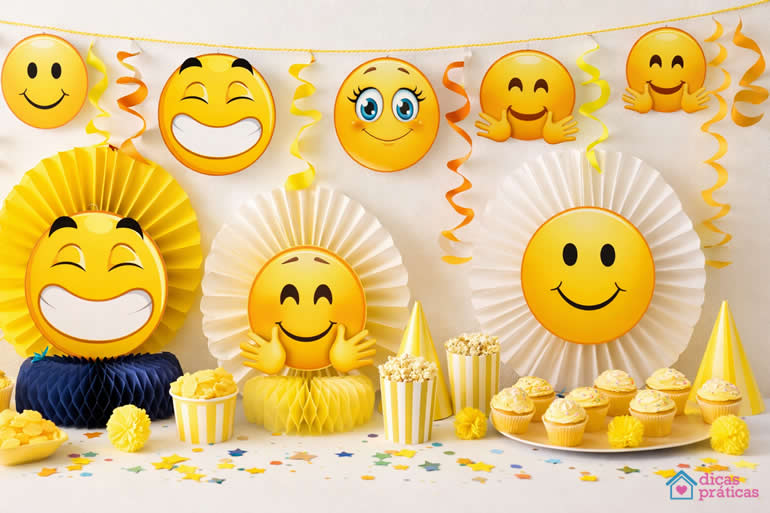 Moldes de Emoji para Enfeites para Decoração