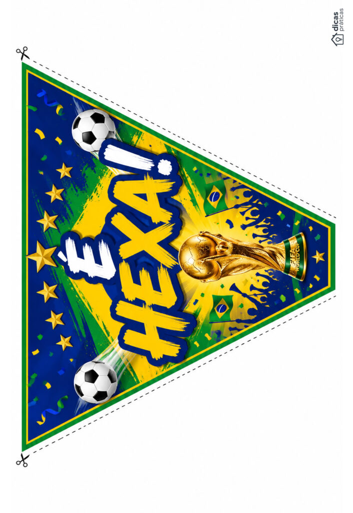 Molde Brasil Copa do Mundo - É Hexa!