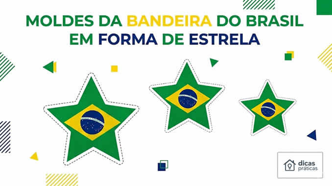 Bandeira do Brasil em Formato de Estrela
