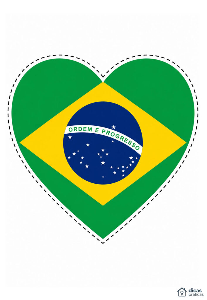 Bandeira do Brasil Coração