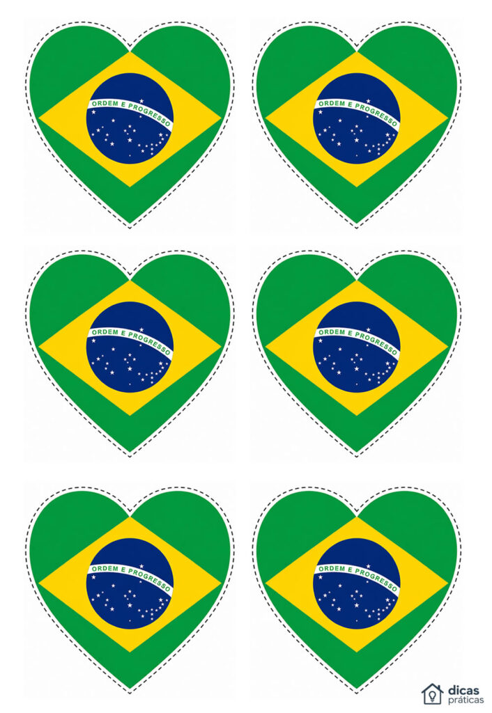 Bandeira do Brasil de Coração