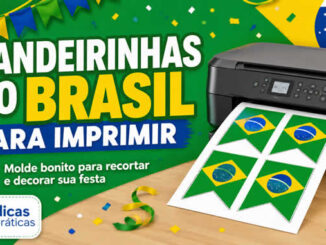 Moldes de Bandeirinhas do Brasil para Imprimir