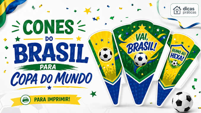 Cones de Doces do Brasil para Copa do Mundo