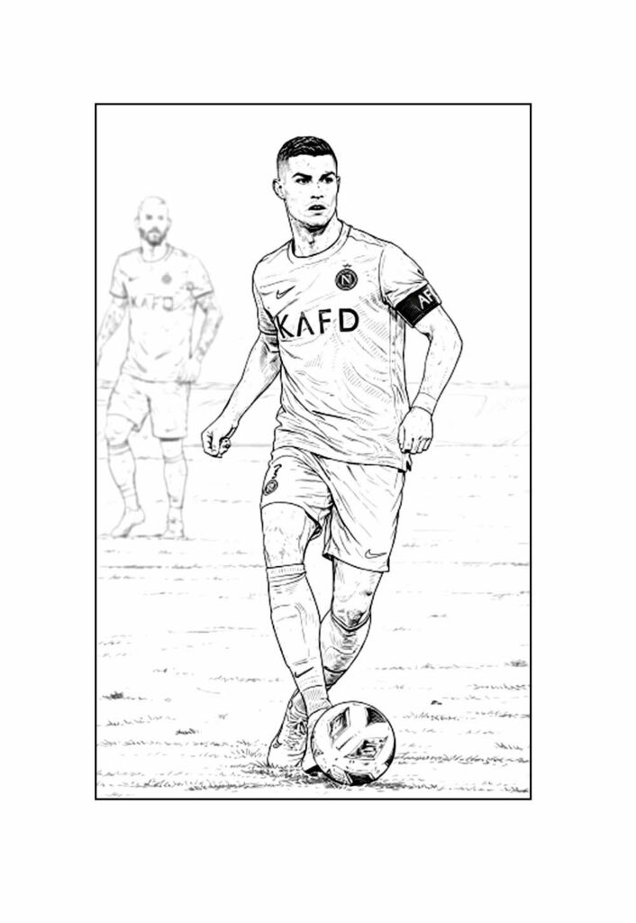 Desenho da Copa do Mundo para colorir